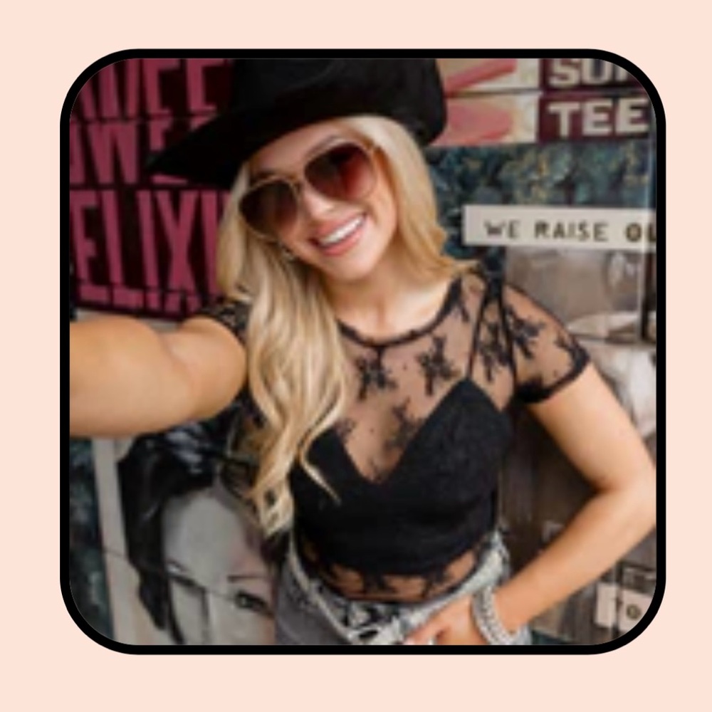Elegant Black Lace Layering Top